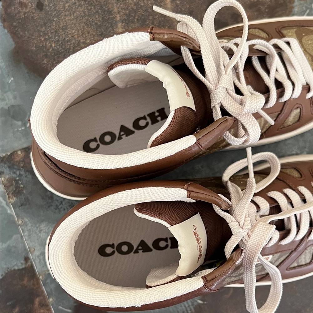 NWOT Coach | Clip Court High Top Signature Canvas Sneakers | Size 13 - Picture 12 of 15